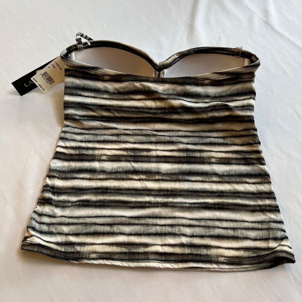 La Blanca Tankini Swimsuit Top Stripe Multi Sz 8 NWT - Picture 2 of 8